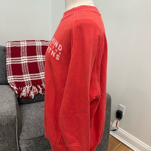 Aerie NWTS Coral Red Pink Oversized Mind In The‎ Mountains Loungewear Sweater - Picture 4 of 9